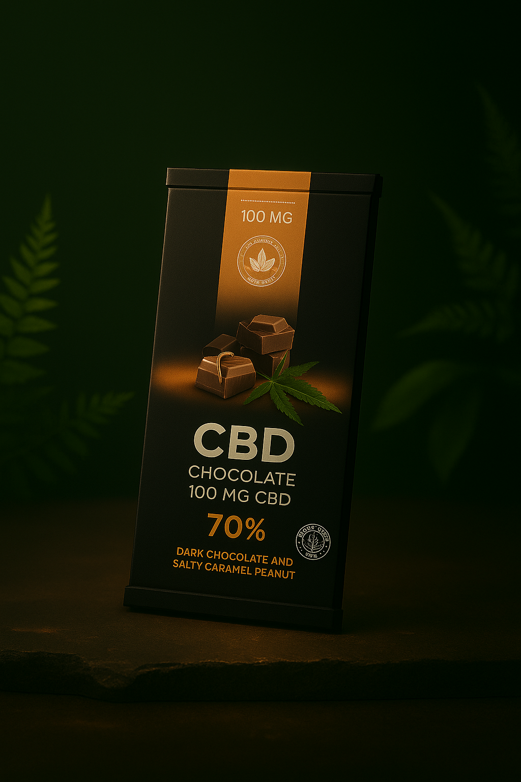 Chocolat Noir 70% au CBD – 100mg